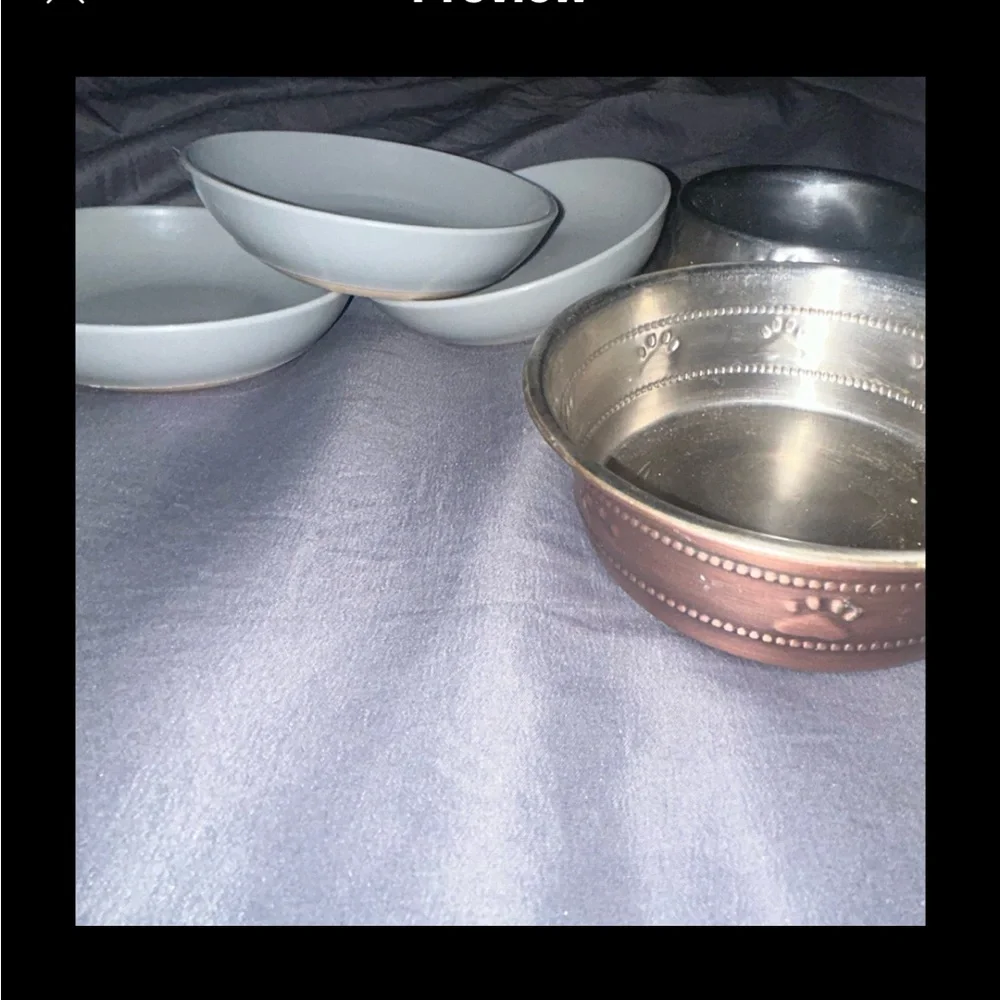 FLEA & TIC COLLAR- NWOT STILL IN BOX-BUNDLE OF SMALLER PET BOWLS/DISHES